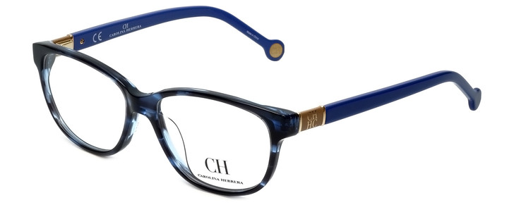 Carolina Herrera Designer Eyeglasses VHE590-0M00 in Blue Havana 53mm :: Rx Bi-Focal