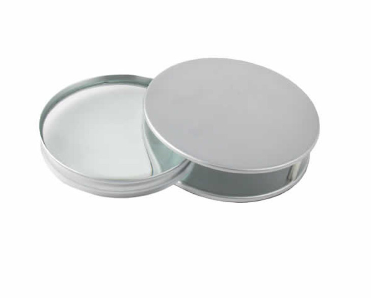 SE Magnifier Folding Paper Weight 3x 2.5"Inch Diameter Lens MW2094S Silver Color