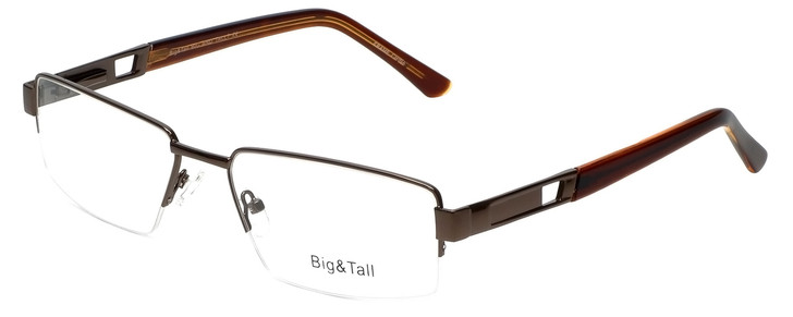 Big and Tall Designer Eyeglasses Big-And-Tall-7-Brown in Brown 60mm :: Custom Left & Right Lens