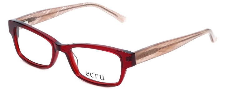 Ecru Designer Eyeglasses Stefani-030 in Lipstick 50mm :: Custom Left & Right Lens