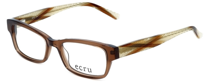 Ecru Designer Eyeglasses Stefani-029 in Jamocha 50mm :: Rx Single Vision