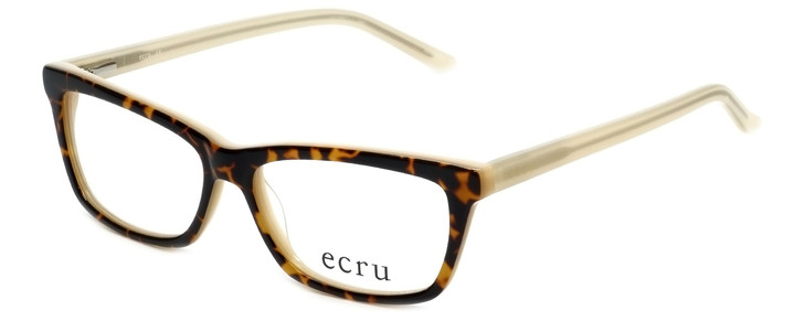 Ecru Designer Eyeglasses Springfield-016 in Tortoise-Cream 53mm :: Progressive