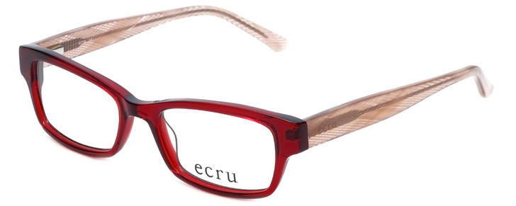 Ecru Designer Eyeglasses Stefani-030 in Lipstick 50mm :: Progressive