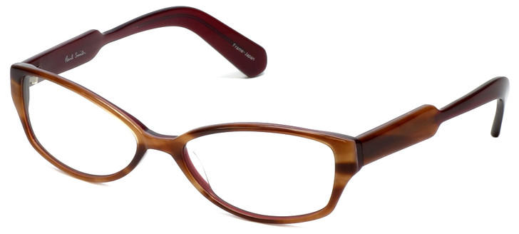 Paul Smith Designer Reading Glasses PS297-SYGA in Brown Stripe Burgundy 52mm