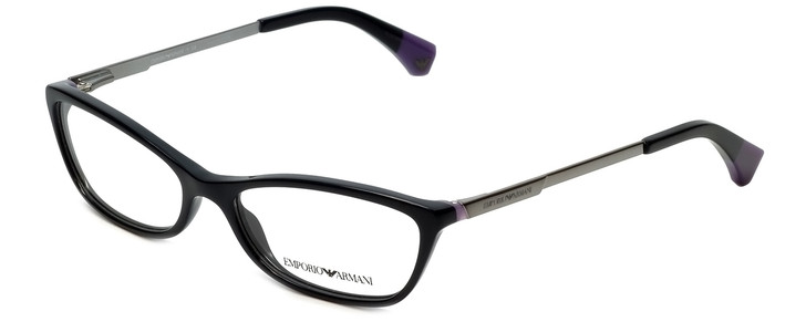 Emporio Armani Designer Eyeglasses EA3014-5017 in Black/Violet 54mm :: Rx Single Vision