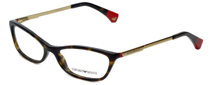 Emporio Armani Designer Reading Glasses EA3014-5026-52 in Havana Red 52mm