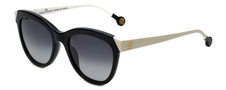 Carolina Herrera Designer Sunglasses SHE743-0700 in Black White
