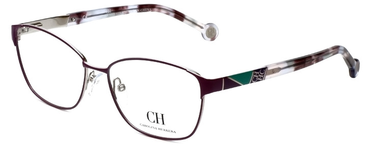 Carolina Herrera Designer Eyeglasses VHE109K-0S46 in Purple Havana 55mm :: Progressive