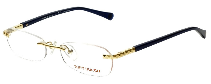Tory Burch Designer Eyeglasses TY1010-106-51 in Navy 51mm :: Rx Single Vision
