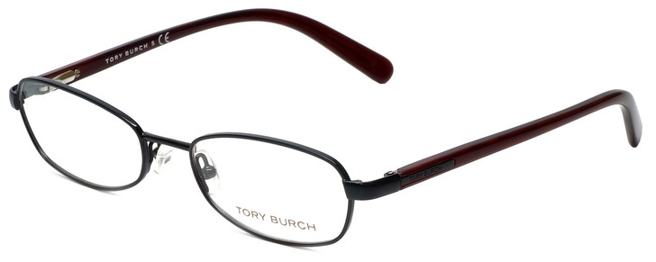 Tory Burch Designer Eyeglasses TY1021-107 in Black Red 50mm :: Rx Single Vision