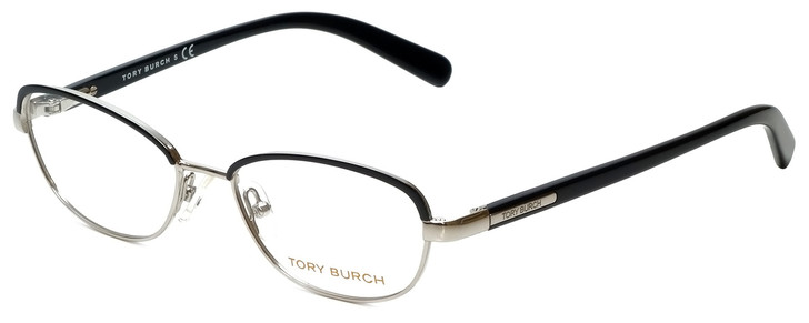 Tory Burch Designer Eyeglasses TY1019-363 in Black Silver 50mm :: Rx Bi-Focal