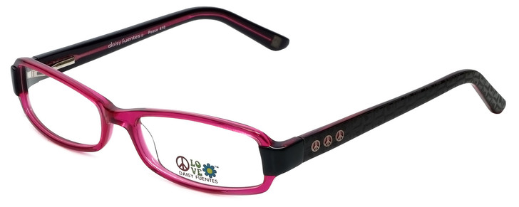 Daisy Fuentes Designer Reading Glasses DFPEACE410-130 in Berry Black 52mm