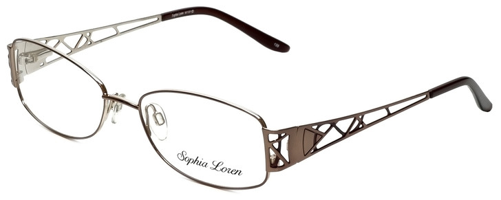 Sophia Loren Designer Eyeglasses SL-M191-038 in Taupe 55mm :: Custom Left & Right Lens