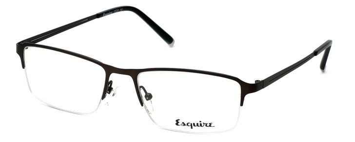 Esquire Semi-Rimless Stainless Steel Reading Glasses EQ1520 Satin Gunmetal 54 mm