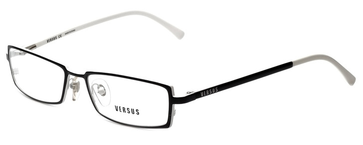 Versus by Versace Designer Eyeglasses 7047-1009-52 in Black/White 52mm :: Custom Left & Right Lens