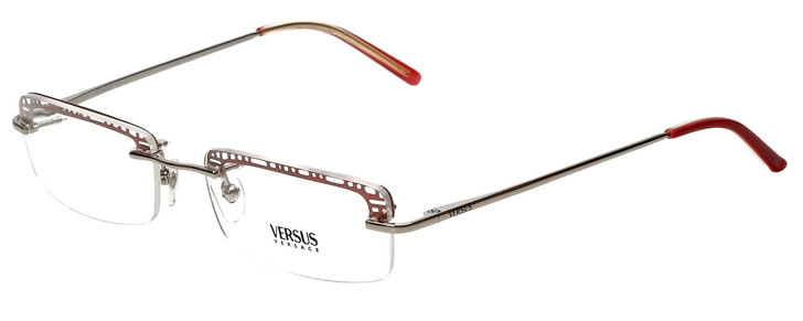 Versus by Versace Designer Eyeglasses 7043-1150 in Silver/Pink 52mm :: Progressive