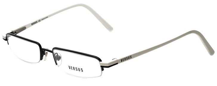 Versus by Versace Designer Eyeglasses 7044-1009 in Black/White 50mm :: Progressive