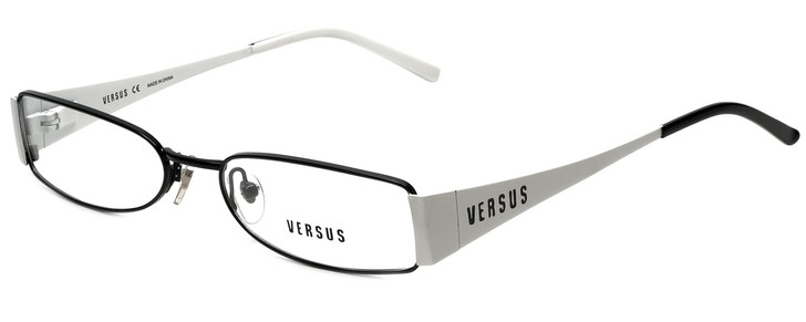 Versus by Versace Designer Eyeglasses 7055-1009 in Black/White 52mm :: Progressive