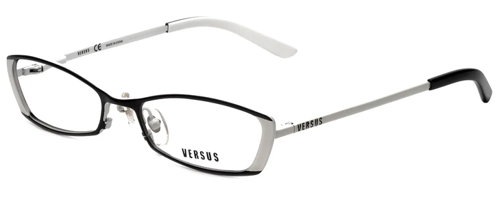 Versus by Versace Designer Eyeglasses 7048-1009 in Black/White 52mm :: Rx Bi-Focal