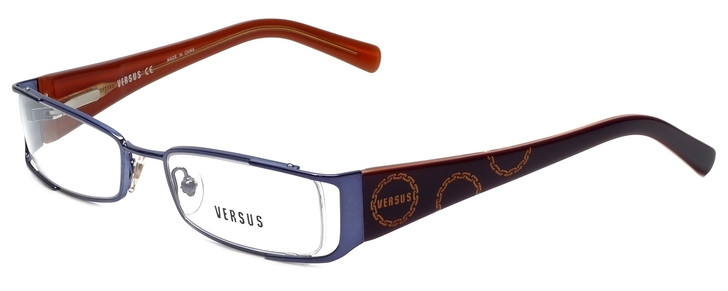 Versus by Versace Designer Eyeglasses 7071-1200 in Blue/Brown 49mm :: Rx Single Vision
