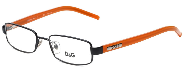 Dolce & Gabbana Designer Eyeglasses DG5048-194-51 in Black Orange 51mm :: Rx Single Vision