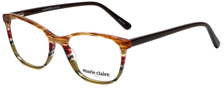 Marie Claire Designer Eyeglasses MC6246-APS in Apple Stripe 53mm :: Custom Left & Right Lens