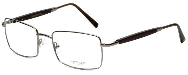 Gold & Wood Designer Reading Glasses 411.5-114 in Gunmetal 55mm