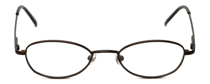 Flex Collection Designer Reading Glasses FL-76 Brown Metal 46mm Small Kids Fit