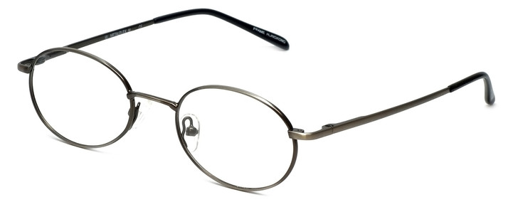 Calabria Metal Flex Designer Reading Glasses Model M in Ant-Pewter 48mm X-SMALL