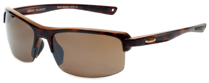 REVO Designer Polarized Sunglasses Crux in Tortoise and Amber Lens RE4067