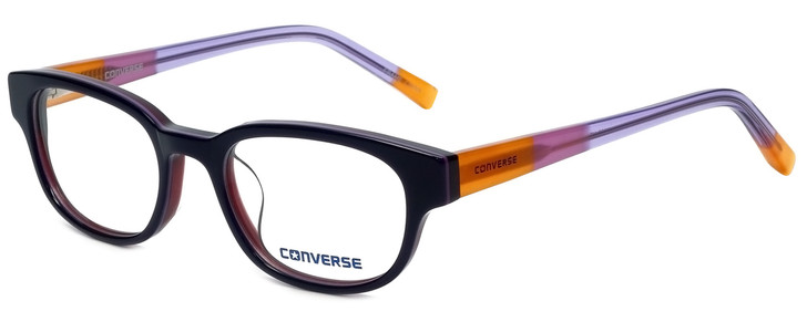 Converse Designer Eyeglasses Q005-Purple in Purple and Orange 48mm :: Custom Left & Right Lens