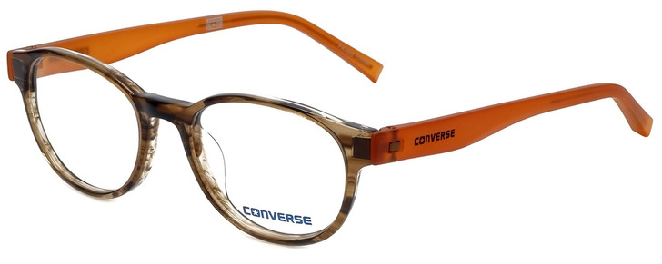 Converse Designer Eyeglasses Q014-Brown-Stripe-51 in Brown Stripe and Orange 51mm :: Rx Bi-Focal