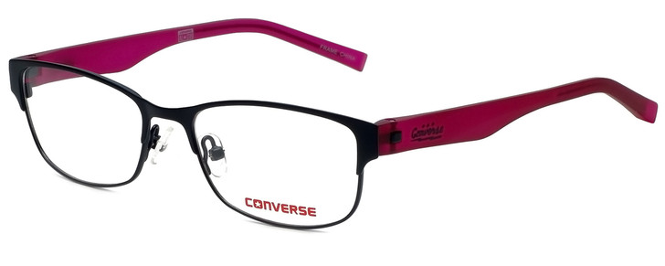 Converse Designer Eyeglasses K016-Black in Black and Pink 50mm :: Rx Single Vision