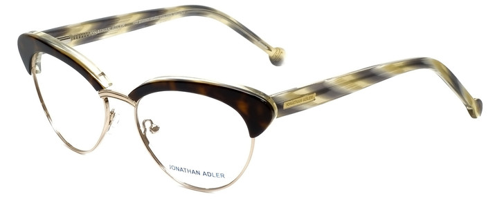 Jonathan Adler Designer Eyeglasses JA108-Tortoise in Dark Tortoise 53mm :: Custom Left & Right Lens