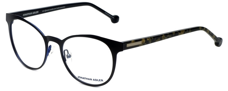 Jonathan Adler Designer Eyeglasses JA105-Black in Black 51mm :: Rx Single Vision