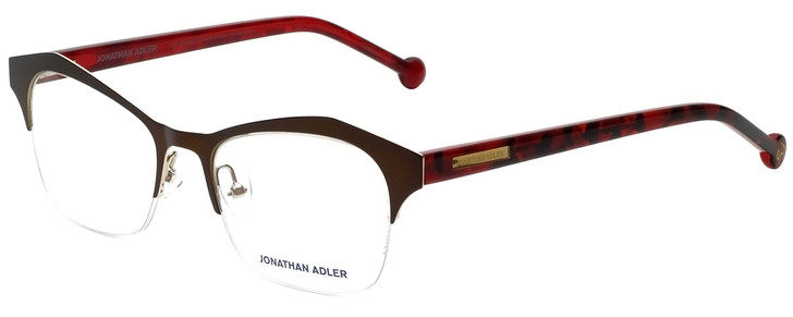 Jonathan Adler Designer Eyeglasses JA106-Brown in Brown 51mm :: Progressive
