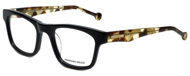 Jonathan Adler Designer Eyeglasses JA300-Black in Black 53mm :: Rx Single Vision