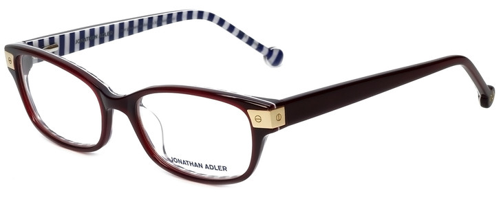 Jonathan Adler Designer Eyeglasses JA502-Burgundy in Burgundy 53mm :: Progressive
