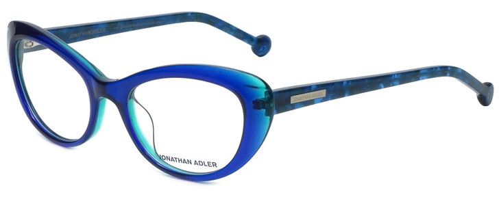 Jonathan Adler Designer Eyeglasses JA302-Blue in Blue 51mm :: Rx Bi-Focal