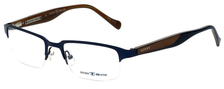 Lucky Brand Designer Eyeglasses Cruiser-Blue in Blue and Brown 51mm :: Progressive