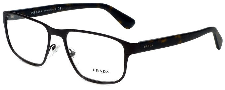 Prada Designer Reading Glasses VPR56S-LAH1O1 in Matte Brown 53mm