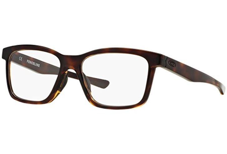 Oakley Designer Eyeglasses Fenceline OX8069-0253 in Polished-Tortoise 53mm :: Rx Single Vision
