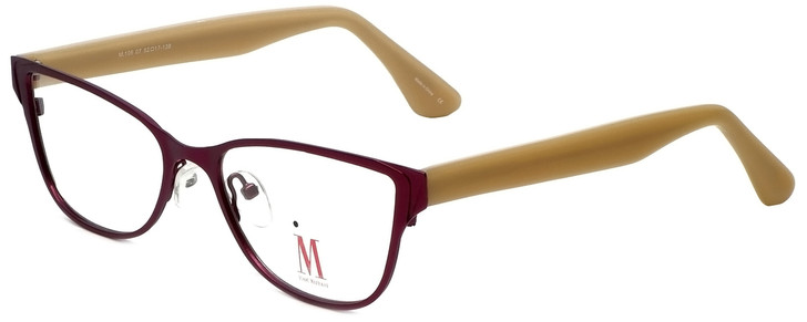 Isaac Mizrahi Designer Reading Glasses M106-07-52 mm Purple Red Wine Brown Horn