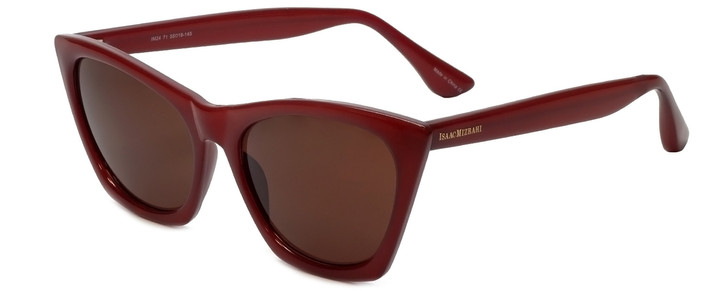 Isaac Mizrahi Designer Sunglasses IM24-71 Red Brick Crystal Brown New Authentic