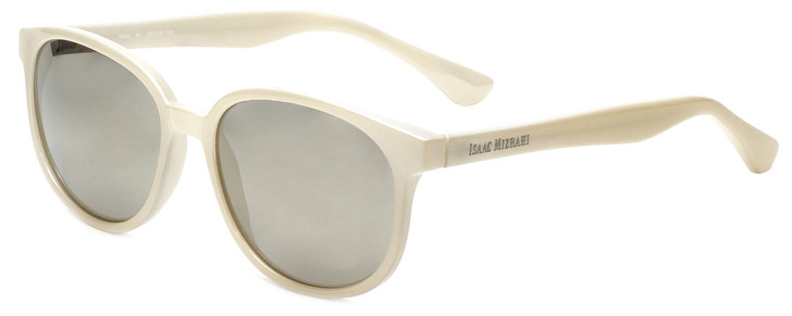 Isaac Mizrahi Designer Sunglasses IM44-91 in Ivory White w/Gold Flash Lens 55 mm