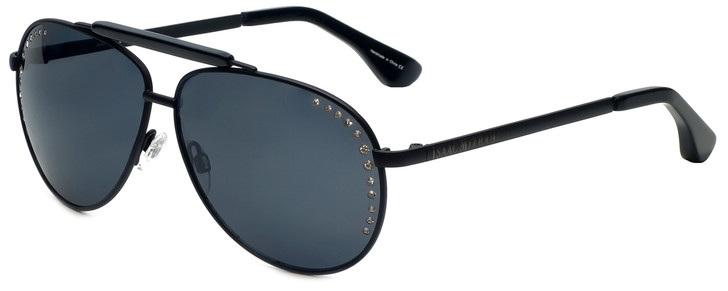 Isaac Mizrahi Designer Sunglasses IM48-10 in Black with Grey Lens