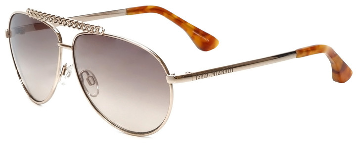 Isaac Mizrahi Designer Sunglasses IM51-61 in Gold with Brown Gradient Lens