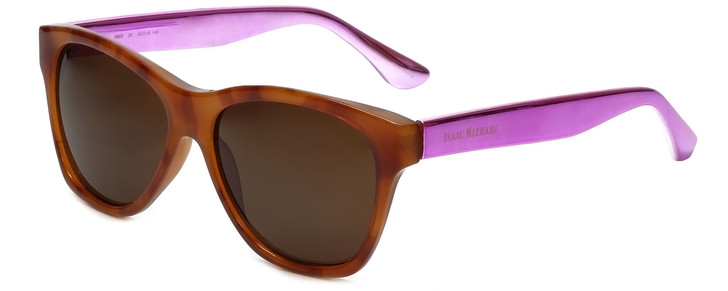 Isaac Mizrahi Designer Sunglasses IM63-25 in Honey Tortoise with Brown Lens