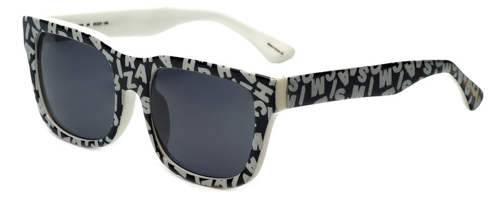 Isaac Mizrahi Designer Sunglasses IM69-99 in Black and White with Grey Lens