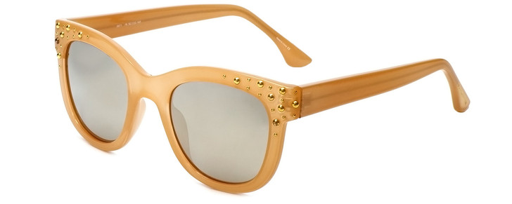 Isaac Mizrahi Designer Sunglasses IM71-79 in Butterscotch with Brown Mirror Lens